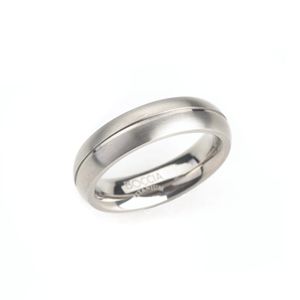 Boccia Brushed Titanium Band w/single line - 0102-02 Boccia Brushed Titanium Band w/single line - 0102-02